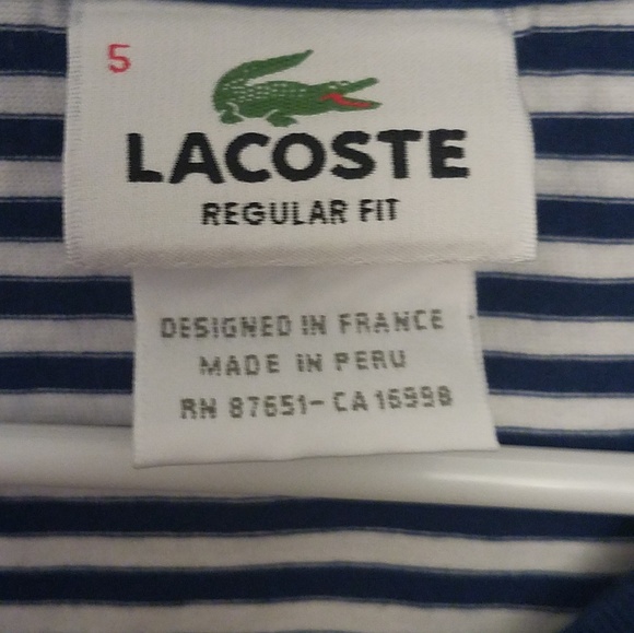 SOLD Men's Lacoste V-neck T-shirt - Picture 3 of 3